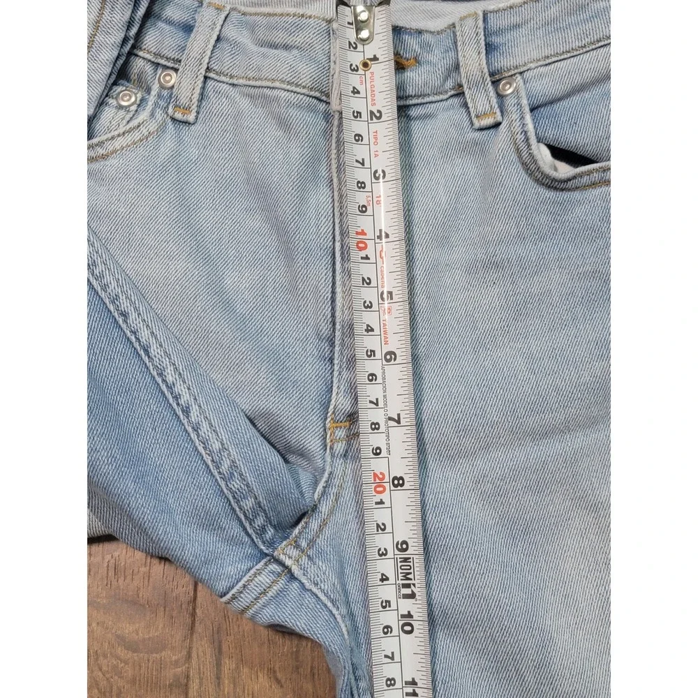 Other Stories Light Wash Denim Jeans Straight Leg Button‎ Fly Women's Size